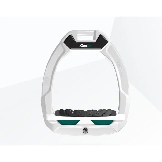 Veiligheidsstrengen voor paardrijden Hellend Ultra Grip Wit/Wit/Groen Flex-On Safe-On