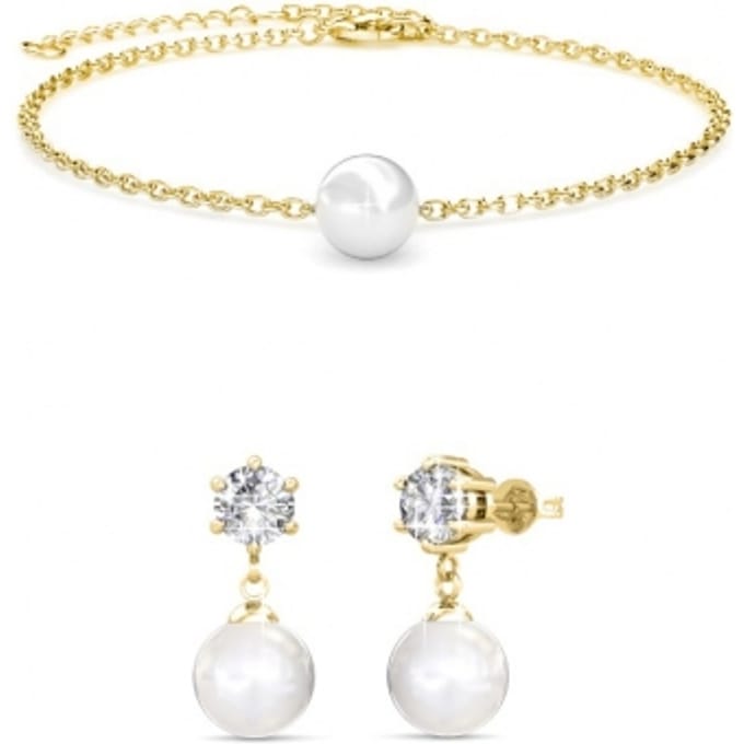 Pauline Crystal Pearl-set en doos - Kristal