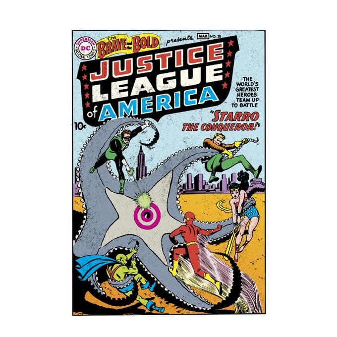 Justice League Starro The Conqueror Cover Men's T-Shirt - White - L