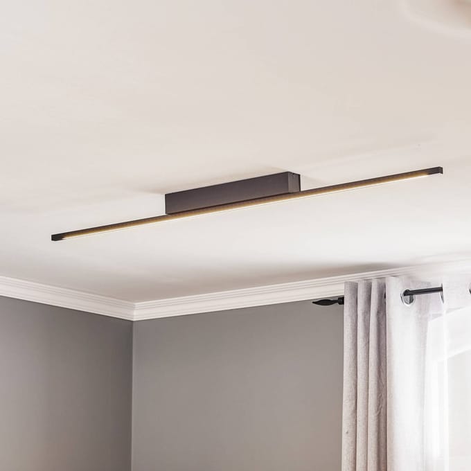 Quitani plafondlamp Tolu, zwart, 118 cm