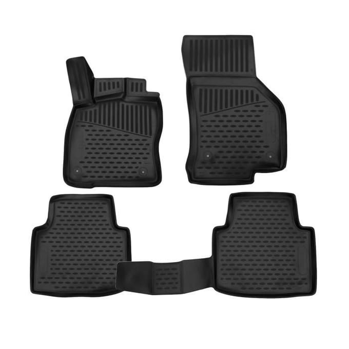 Tapis de sol - Exclusive - Skoda Superb - Caoutchouc 3D - 4 pièces - Toutes saisons