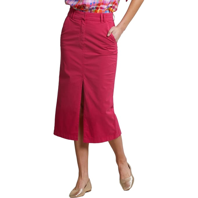 River Woods Fuchsia Midi Stretch Skirt With Split Taglia: 36 | Minigonne Outlet | Donna | Bianco