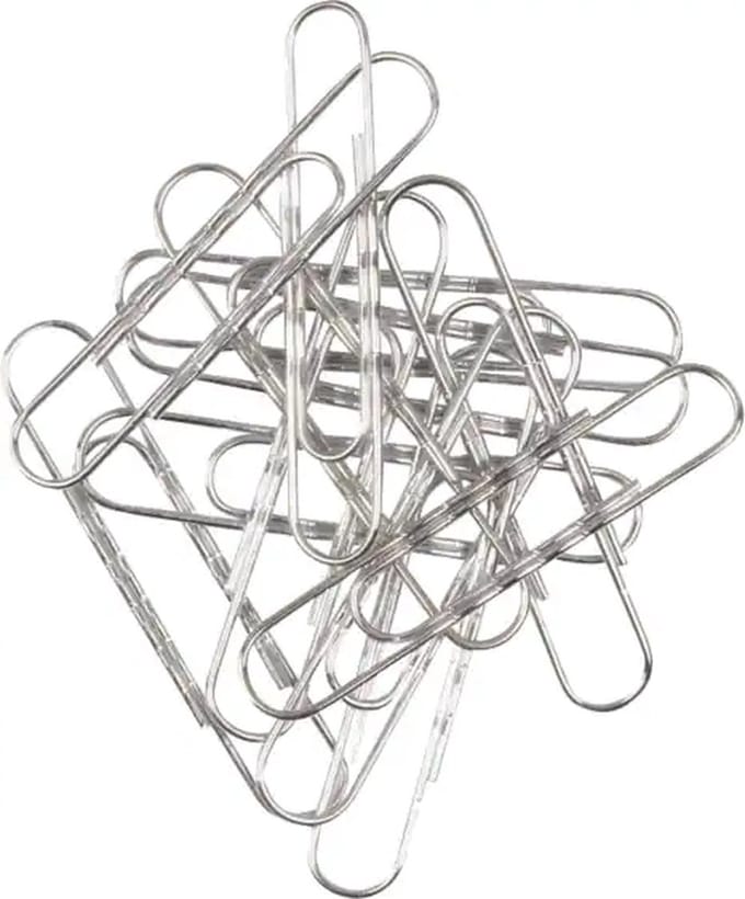 Viking - Paperclips – 77 mm – Golvend – Zilver – Gegalvaniseerd Staal – 100 Stuks