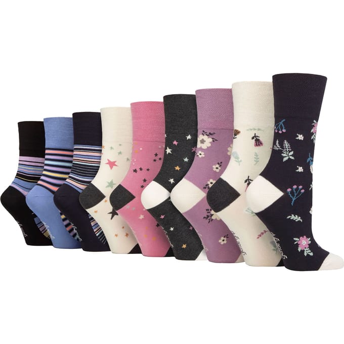 Gentle Grip - Dames 9 Pak Bamboe Sokken - SOLRM404142