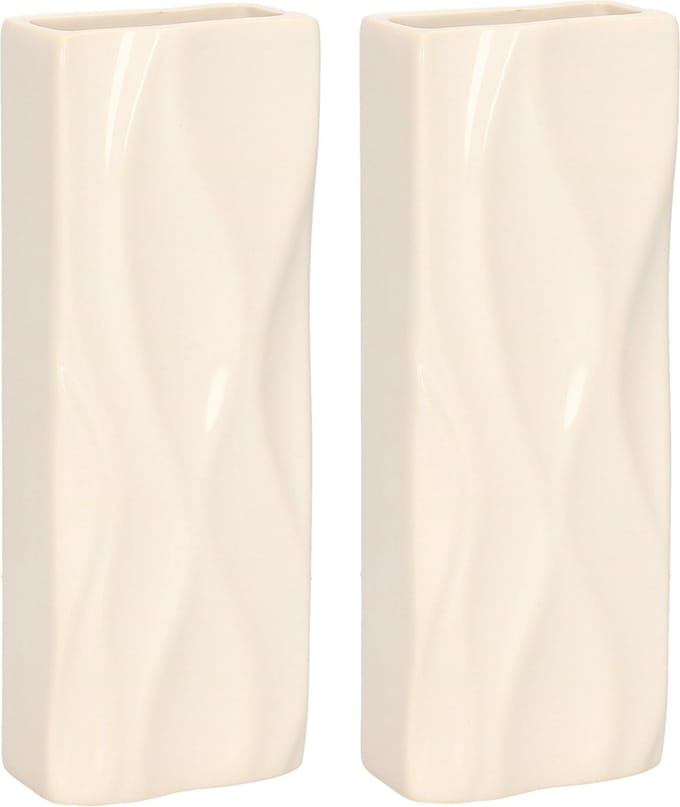 Gerimport Waterverdamper - 4x - wit - keramiek - 400 ml - radiatorbak luchtbevochtiger - 7 x 18,5 cm