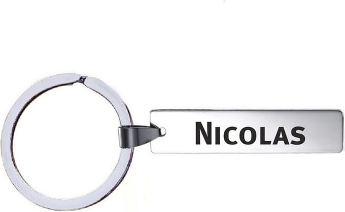 Sleutelhanger Met Naam - Nicolas - RVS