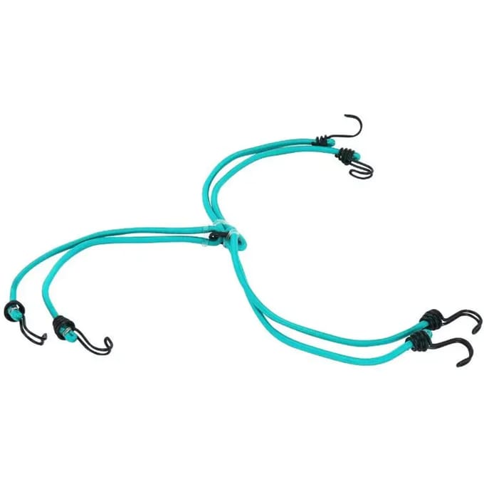 Spider bungee with 6 legs 80cm - colour : greendouble reverse hook