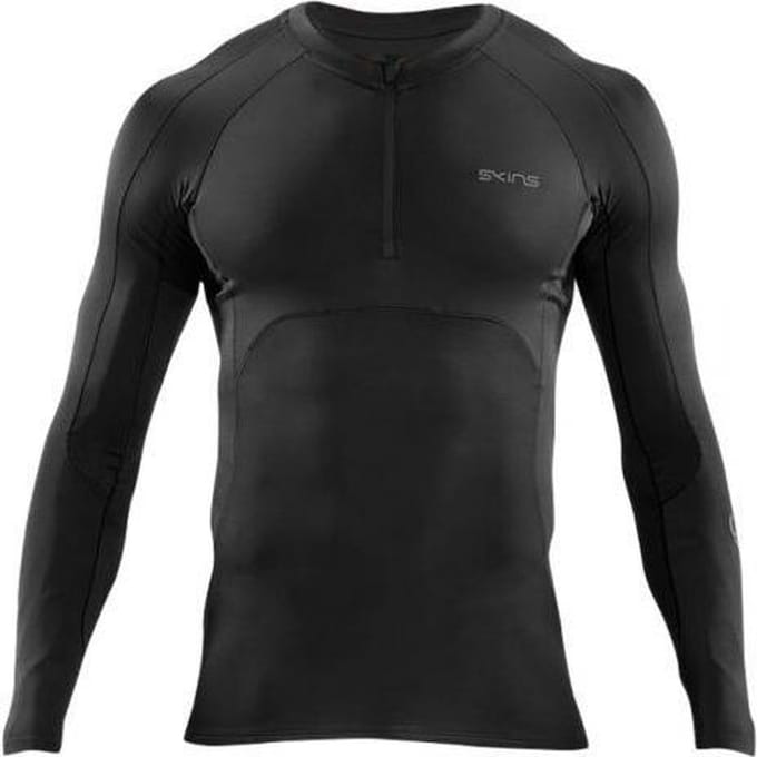SKINS LONGSLEEVE TOP HALF ZIP BLACK - XXL