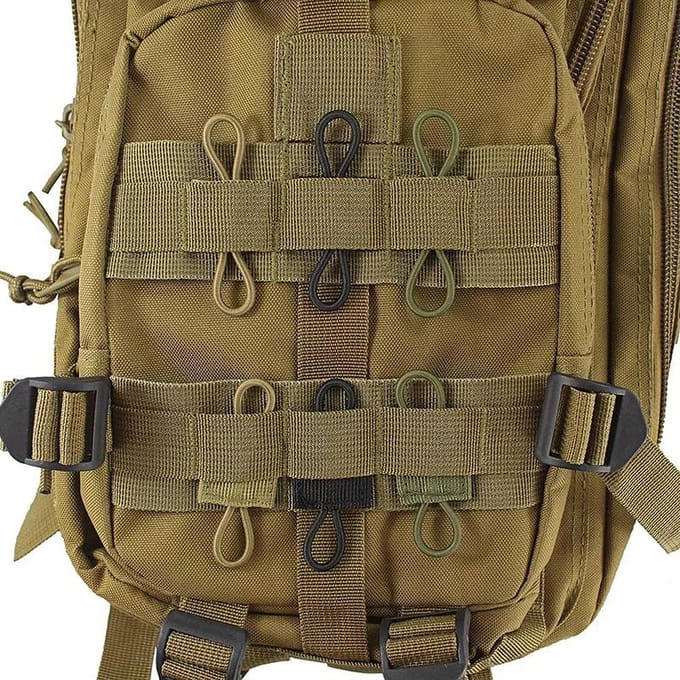 Lot de 5 boucles de fixation d'antenne pour système Molle tactique extérieur, accessoires de gilet pour sac à dos, boucle tactique, fixation fixe