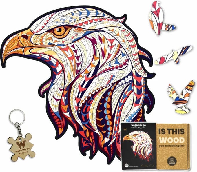 Houten puzzel Arend | Predatory Eagle | 38x28cm | 200 stuks