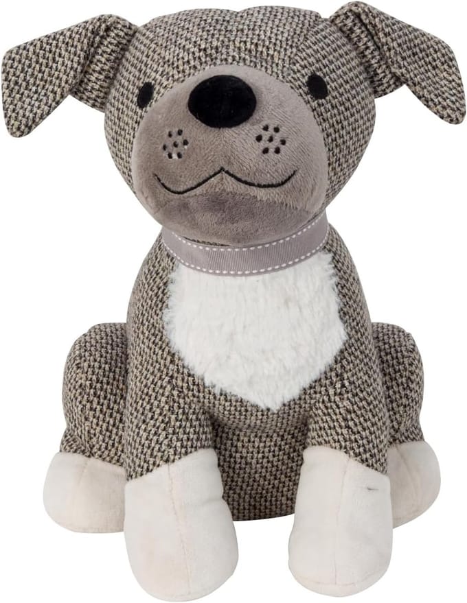 Honden deurstopper - Deurhouder Pluche - Binnendeuren Openen - Stijlvol Honden Design - 28 cm hoog - Grijs