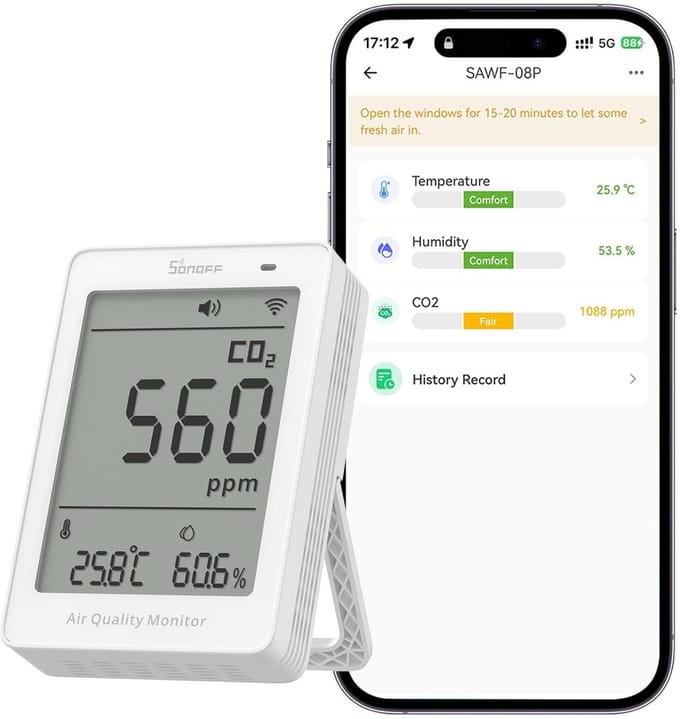CO2 Meter - Hygrometer - Luchtkwaliteitsmeter - binnenklimaat