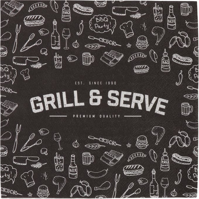 SENZA Servetten Grill & Serve /16