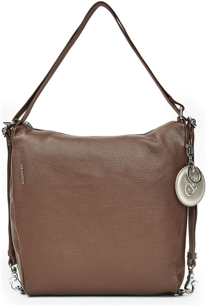 MANDARINA DUCK Leren schoudertas rugzak Mellow Leather Shoulderbag Milk Chocolate bruine