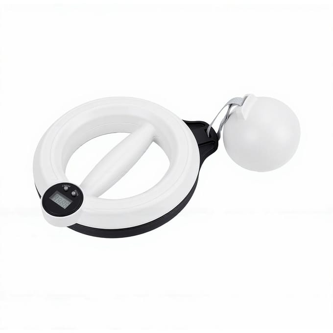 Armring Wit Slim Digitaal Display Handzwengel Armoefenaar voor Onderarm Schouder Trainingsapparatuur white