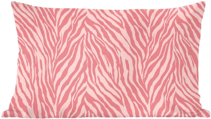 Sierkussens - Kussentjes Woonkamer - 60x40 cm - Zebra - Print - Roze