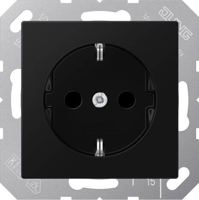 Jung A Range Wandstopcontact (WCD-schakelmateriaal) - A1520BFKISWM - E2VWX