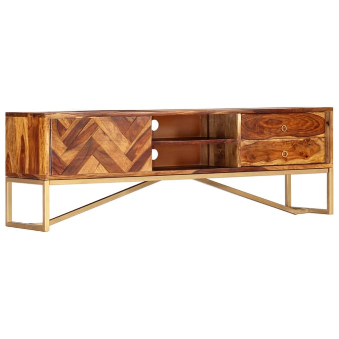 vidaXL Tv-meubel 140x30x45 cm massief acaciahout
