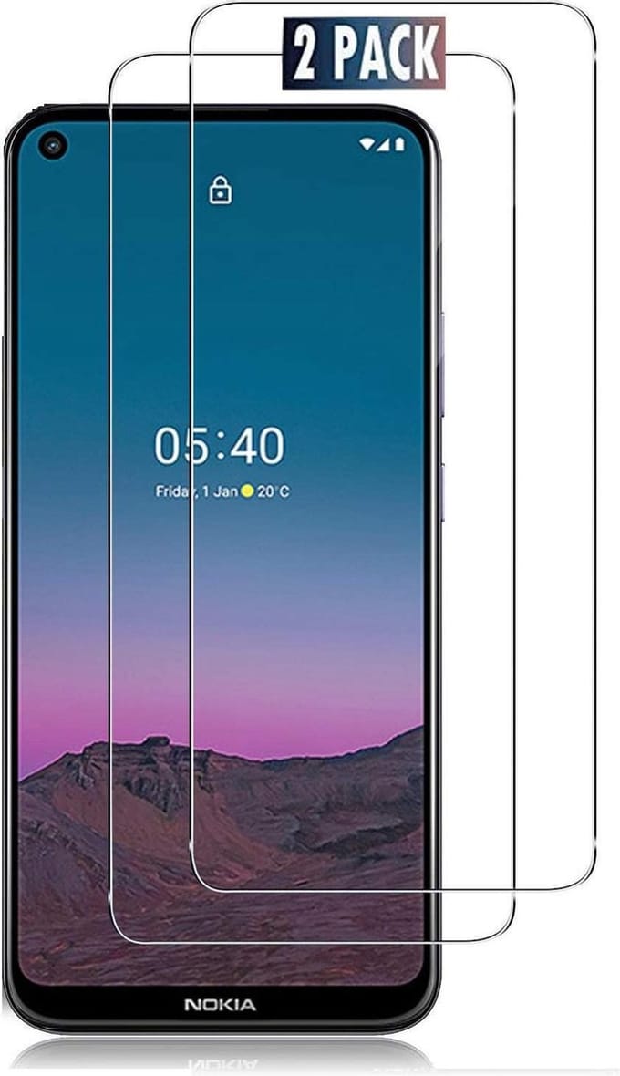 Screenprotector Glas - Tempered Glass Screen Protector Geschikt voor: Nokia 5.4 - 2x