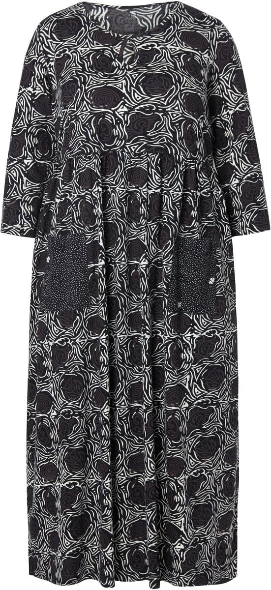 Ulla Popken - Dames - Jersey jurk - Sneeuwwit - Maat 62+