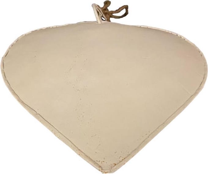 Hart hanger zink wit 20x20 cm