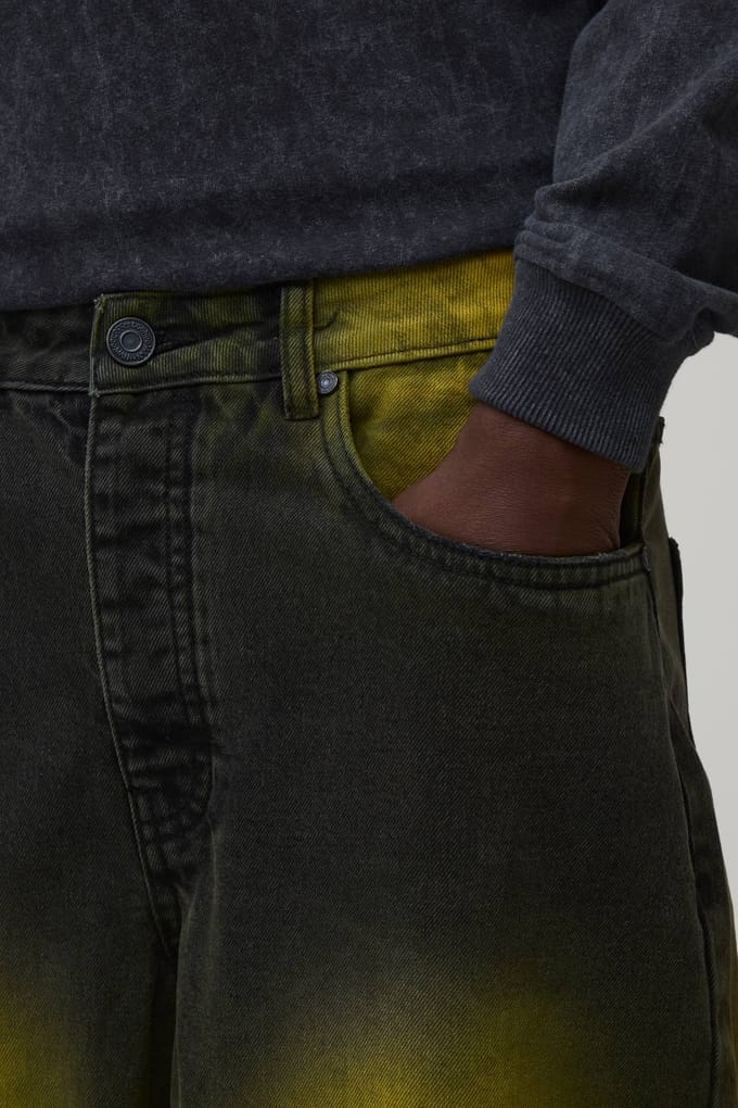 Baggy Groen Getinte Jeans | Black | Size 28S