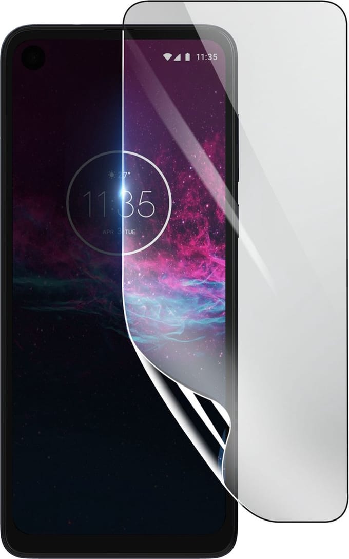 3mk, Geschikt voor Motorola One Action, Schokbestendige Hydrogel Screenprotector, Transparant