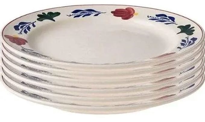 Boerenbont - Bord 25,5cm - plat - 6-stuks - Royal Boch