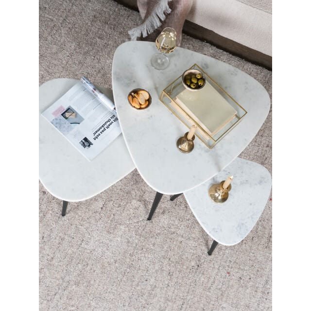 Salontafel Milou - Marmer - 70 cm - Organisch