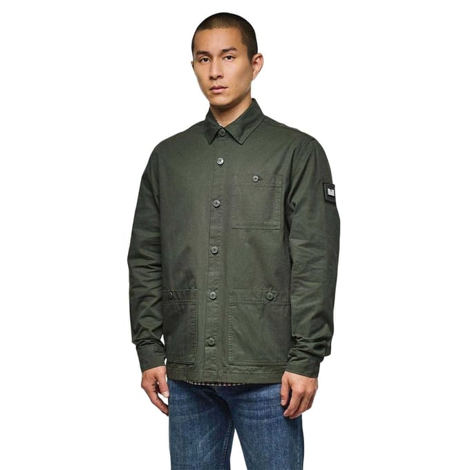 Weekend Offender Heren Hynde Baker Katoenen Overhemd (Groen)