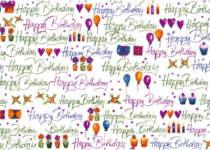 Cadeaupapier op rol 'Wensen'