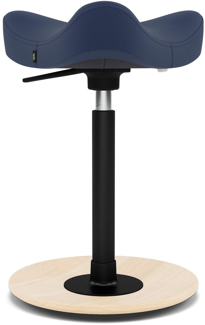 Varier Stokke Move Compact zadelkruk, Blauw/Naturel Revive - ergonomisch