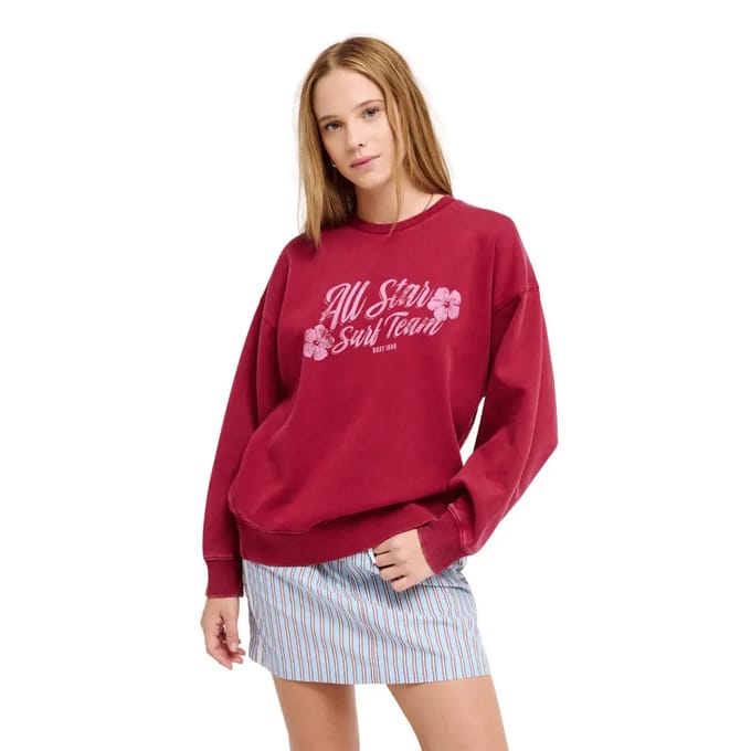 Roxy Lineup Sweatshirt Rood L Vrouw