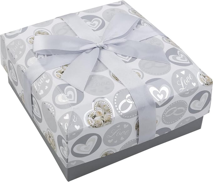 Luxe Geschenkdoos voor Bruiloft met Strik en Elegant Design