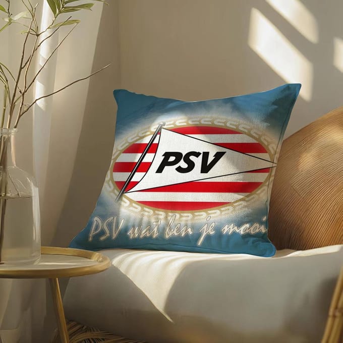 Psve-Eindhoven Kussensloop Kussensloop, Dubbelzijdig Bedrukt, Bankkussen, Slaapkamer Hoofdeinde Short plush 60*60(CM)-1Pcs