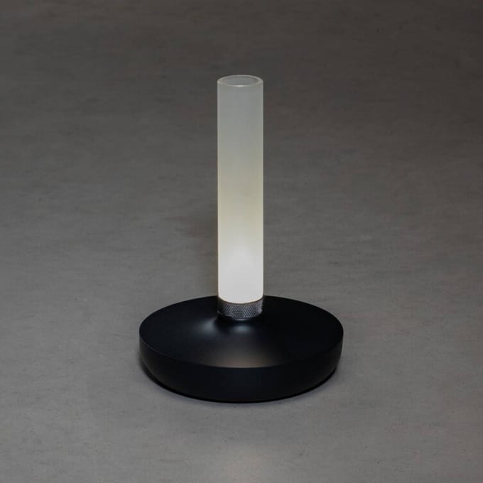 Konstsmide LED tafellamp Biarritz IP54 accu, CCT, zwart