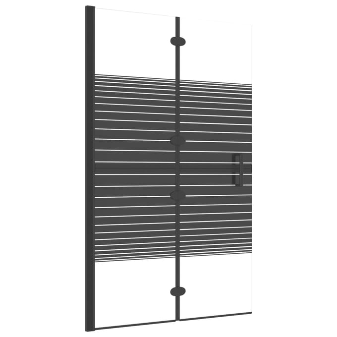 vidaXL - Douchewand - inklapbaar - 80x140 - cm - zwart