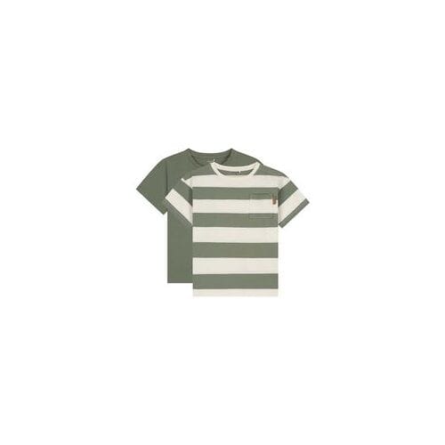 Prénatal peuter T-shirts 2 stuks Light Khaki Green 74 heren