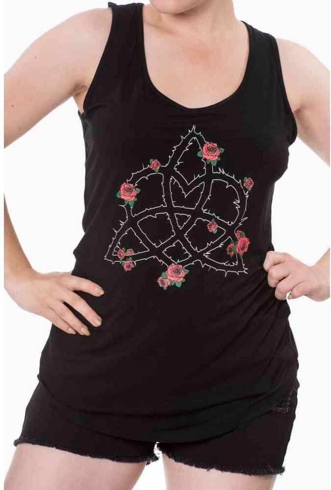 Banned - DARK STAR Mouwloze top - XL - Zwart