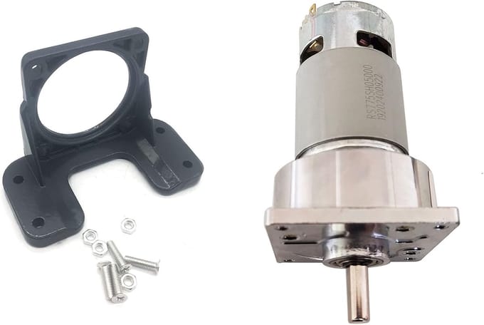 Elektrische Motor - Mini Reductor - Doe-het-zelf Projecten - Groot Koppel - 12V 100rpm - Zilver