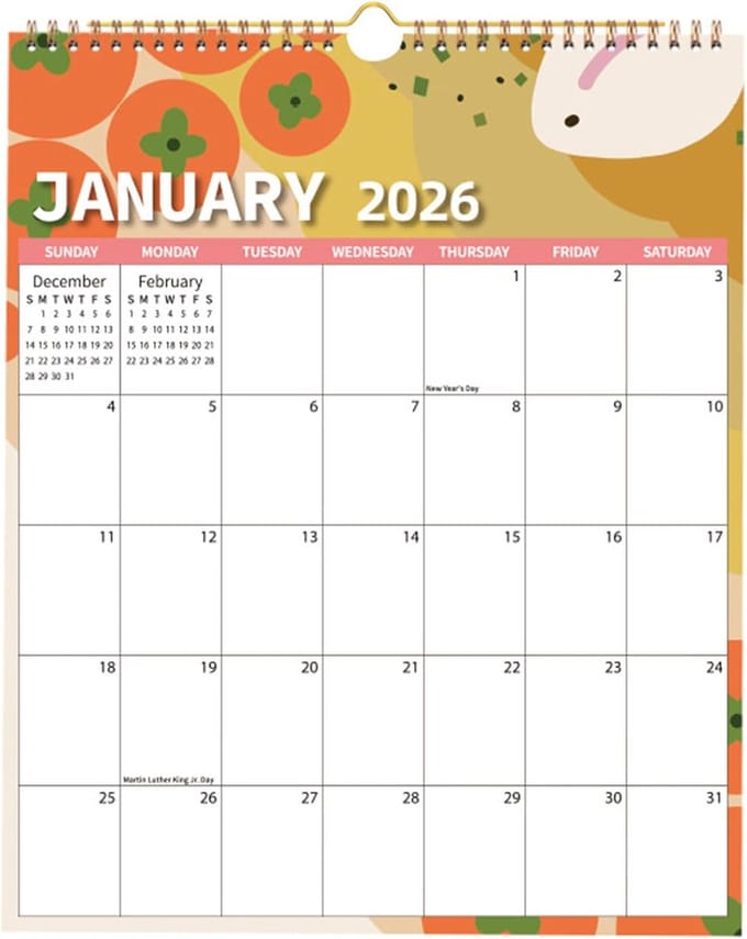 Kalender 2026 - Wandkalender Planner - Jaarplanning - Rasterontwerp - 37x29.5 cm - Groen
