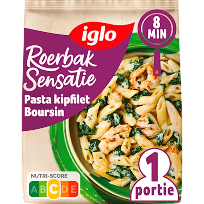 Roerbaksensatie Pasta met spinazie