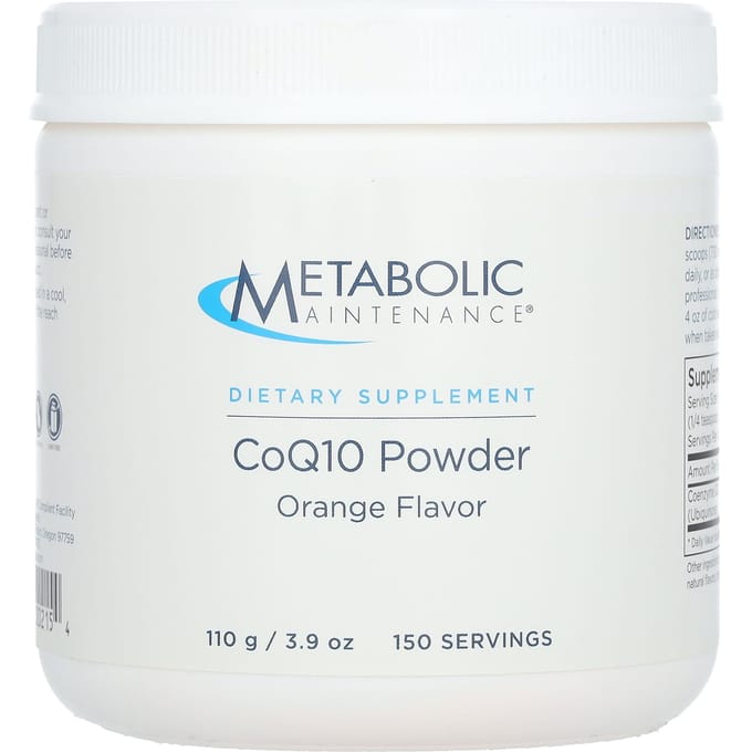 Metabolic Maintenance, Poudre de CoQ10, Orange, 3,9 oz (110 g)