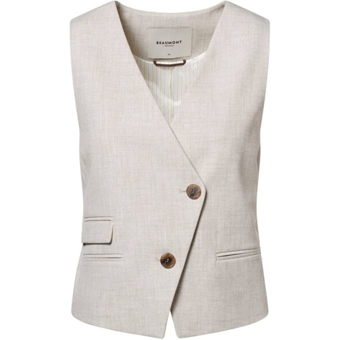 Beaumont Molly Gilet Blazers Dames - Zand - Maat 44