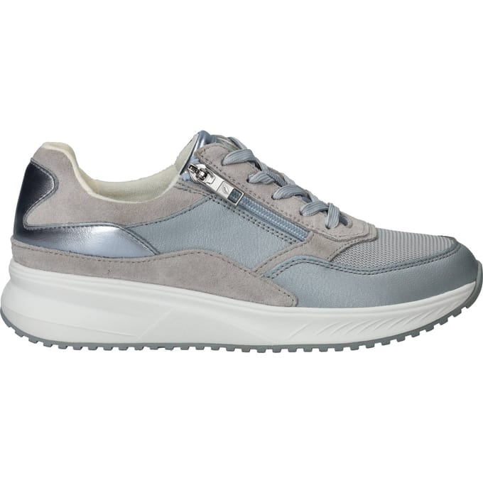 Waldläufer Mara Sneakers - Leer - Dames - Grijs - Maat 36