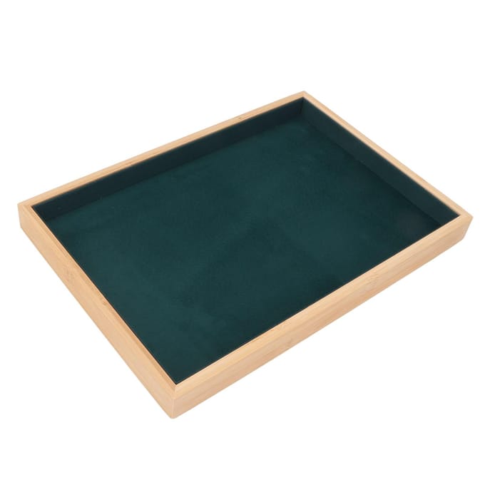 Houten Sieradenbak Klassiek Elegant Krasbestendig Multifunctioneel Sieradendisplay Bakken voor Oorbellen groen