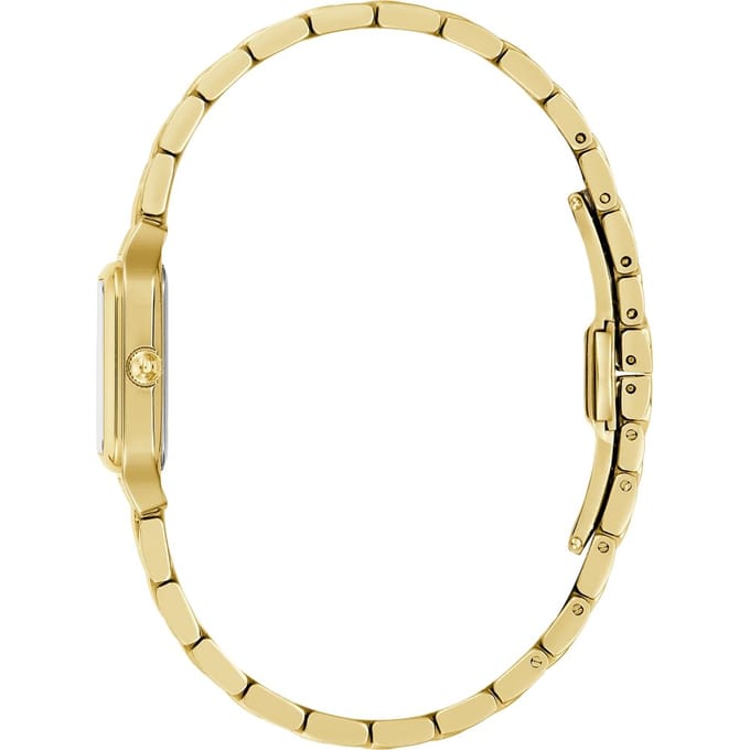 Bulova Sutton Carré Ton Or Acier Inoxydable Cadran Doré Quartz 97L191 Montre Femme or