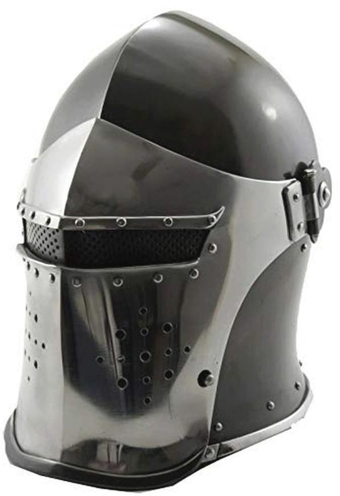 Middeleeuwse Barbuta Helm Ridders Tempeliers