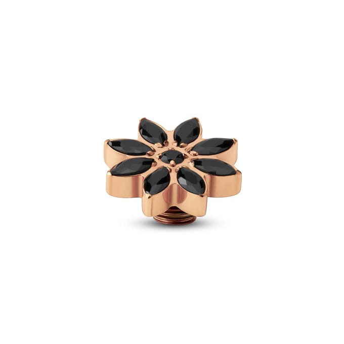 Melano Vivid Snowflake CZ Steentje Zwart Rose