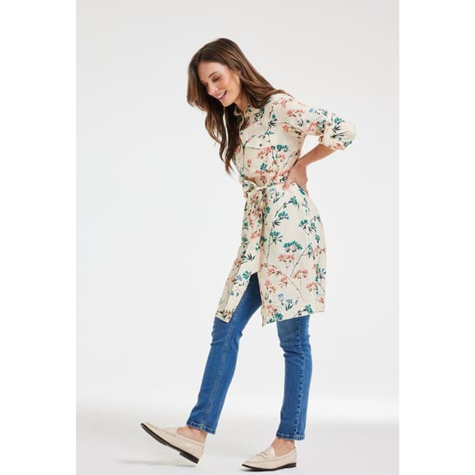 DIDI Tunic Pepper Jasmin Print Maat: 48 | Blousejurken Outlet | Dames | Beige
